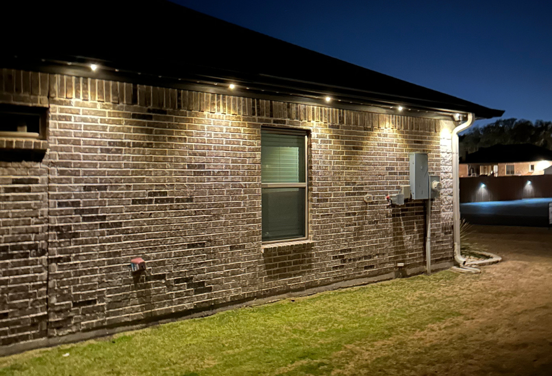 Permanent Lighting on side of house